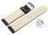 Bracelet montre à dégagement rapide noir cuir surpique jaune 18mm 20mm 22mm 24mm