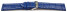 Bracelet montre à dégagement rapide cuir de veau grain croco bleu surpiqué 18mm 20mm 22mm 24mm
