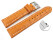 Bracelet montre à dégagement rapide cuir de veau grain croco -orange surpiqué 18mm 20mm 22mm 24mm 26mm 28mm