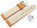 Bracelet montre à dégagement rapide cuir de veau grain croco -orange surpiqué 18mm 20mm 22mm 24mm 26mm 28mm