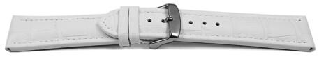 Bracelet montre à dégagement rapide cuir de veau grain croco blanc 18mm 20mm 22mm 24mm 26mm 28mm