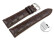 Bracelet montre à dégagement rapide en cuir de veau grain croco fait main marron foncé mat 17mm 19mm 21mm 23mm