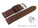 Bracelet montre à dégagement rapide haut de gamme cuir de veau marron foncé 18mm 20mm 22mm 24mm