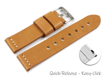 Bracelet montre à dégagement rapide haut de gamme cuir de veau naturel 18mm 20mm 22mm 24mm