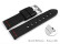Bracelet montre à dégagement rapide haut de gamme cuir de veau noir couture rouge 18mm 20mm 22mm 24mm