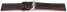Bracelet montre à dégagement rapide cuir noir coutures rouges 18mm 20mm 22mm 24mm modèle Sportiv