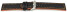 Bracelet montre à dégagement rapide cuir noir coutures en orange modèle Sportiv 18mm 20mm 22mm 24mm