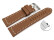 Bracelet montre à dégagement rapide cuir à boucle ardillon large marron clair 18mm 20mm 22mm 24mm