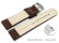 XL Bracelet montre à dégagement rapide buffle deau à rivets brun foncé 18mm 20mm 22mm 24mm
