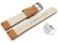 XL Bracelet montre à dégagement rapide buffle deau à rivets brun clair 18mm 20mm 22mm 24mm