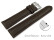 XL Bracelet montre à dégagement rapide cuir de veau grainé brun foncé 18mm 20mm 22mm 24mm