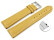 XL Bracelet montre à dégagement rapide cuir de veau grainé jaune 18mm 20mm 22mm 24mm