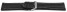 XL Bracelet montre à dégagement rapide cuir de veau grainé noir surpiqué 18mm 20mm 22mm 24mm