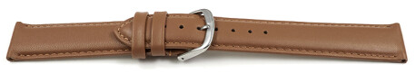 Bracelet montre à dégagement rapide brun clair cuir lisse de veau 13mm 15mm 17mm 19mm 21mm 23mm