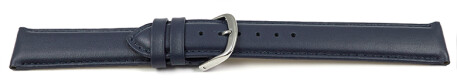 Bracelet montre à dégagement rapide bleu foncé cuir lisse de veau 13mm 15mm 17mm 19mm 21mm 23mm