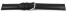 Bracelet montre à dégagement rapide noir cuir lisse de veau 13mm 15mm 17mm 19mm 21mm 23mm