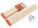 Bracelet montre à dégagement rapide dessin perforé cuir de veau orange 18mm 20mm 22mm 24mm
