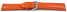 Bracelet montre à dégagement rapide cuir lisse orange couture orange 18mm 20mm 22mm 24mm