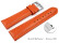 Bracelet montre à dégagement rapide cuir lisse orange couture orange 18mm 20mm 22mm 24mm