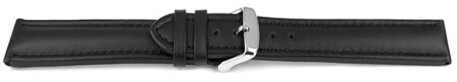 Bracelet montre à dégagement rapide cuir lisse noir finition mate 18mm 20mm 22mm 24mm