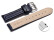 Bracelet montre à dégagement rapide cuir lisse rembourrage double bleu foncé 18mm 20mm 22mm