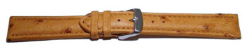 Bracelet montre à dégagement rapide Autruche véritable beige 18mm 20mm 22mm 24mm