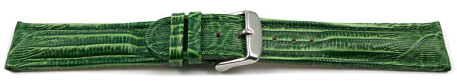 Bracelet montre à dégagement rapide cuir de veau véritable téju vert 18mm 20mm 22mm 24mm