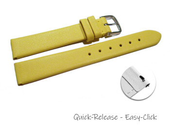 Bracelet montre à dégagement rapide jaune lisse 12mm 14mm 16mm 18mm 20mm 22mm
