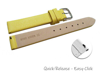 Bracelet montre à dégagement rapide jaune lisse 12mm 14mm 16mm 18mm 20mm 22mm