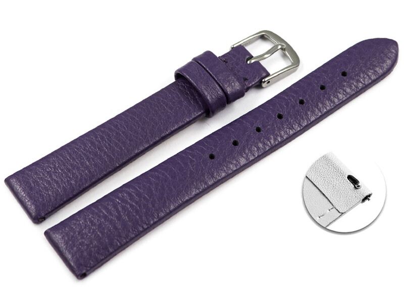 Bracelet Montre Cuir Rapide Dahlia – Cuir Veau Souple, Multiple Largeurs