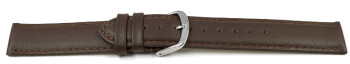 Bracelet montre à dégagement rapide cuir veau de qualité supérieur souple marron foncé 12-26 mm