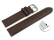 Bracelet montre à dégagement rapide cuir veau de qualité supérieur souple marron foncé 12-26 mm