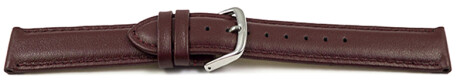 Bracelet montre à dégagement rapide cuir veau de qualité supérieur souple bordeaux 12-26 mm