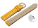 Bracelet montre à dégagement rapide cuir de veau grain croco jaune