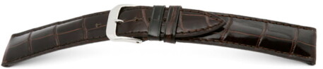 Bracelet montre - Alligator de Louisiane -fait main-marron foncé