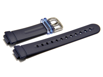 Bracelet de montre Casio p. Baby-G BG-1001-2CV,résine,bleu foncé