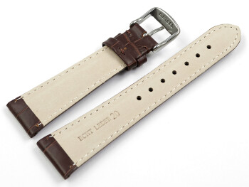Bracelet montre grain croco marron 17mm 19mm 20mm 21mm...