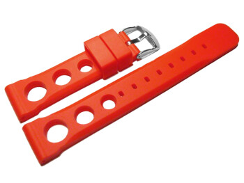 Bracelet de montre - silicone perforé - rouge