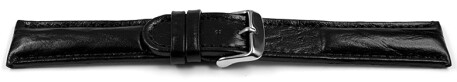 Bracelet de montre - Bark - Cuir de veau véritable - noir