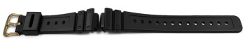 Bracelet montre Casio résine noire boucle dorée DW-5600EG DW-5600P DW-5600BBMB