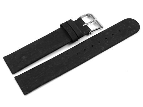 Bracelet montre VEGAN en liège noir 12mm 14mm 16mm...