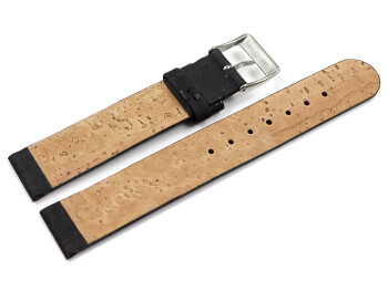 Bracelet montre VEGAN en liège noir 12mm 14mm 16mm...