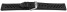 XL Bracelet montre perméable à lair cuir noir 18mm 20mm 22mm 24mm