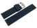 Bracelet de montre silicone plat bleu foncé 18mm 20mm 22mm