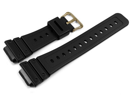 Bracelet montre Casio résine noire boucle dorée DW-5700BBMB DW-5700TH