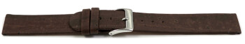 Bracelet montre VEGAN en liège brun foncé 12mm 14mm 16mm...