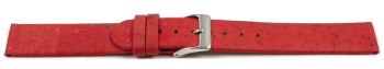 Bracelet montre VEGAN en liège rouge 12mm 14mm 16mm 18mm 20mm 22mm