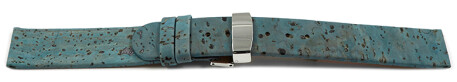 Bracelet montre boucle déployante VEGAN en liège Pavone 20mm Acier