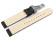 Bracelet montre boucle déployante végan en fibre de pomme noir 22mm Dorée