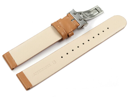 Bracelet montre boucle déployante végan en fibre de pomme brun clair 12mm 14mm 16mm 18mm 20mm 22mm